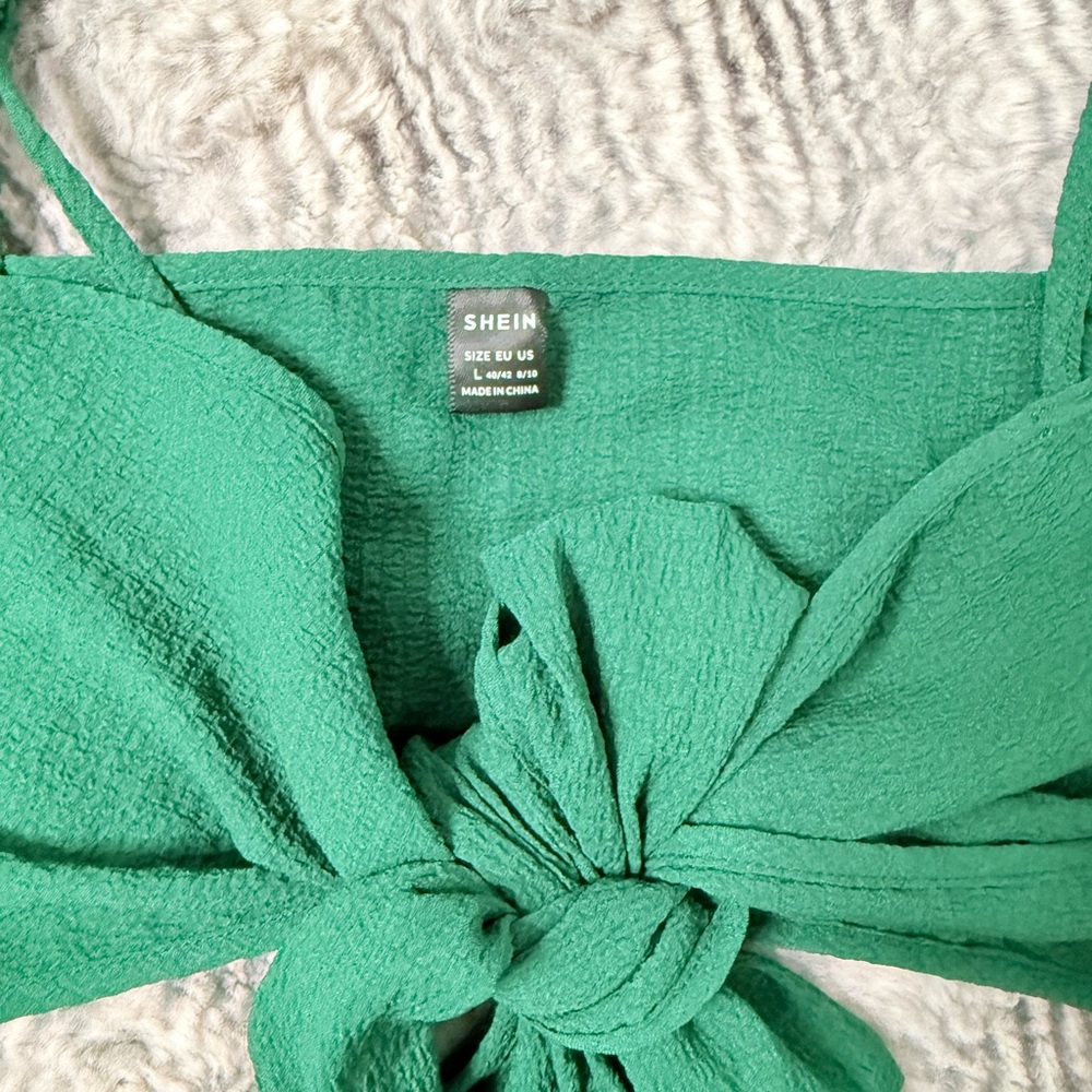 Green Ruched Two-Piece Set - Picture 5 of 5